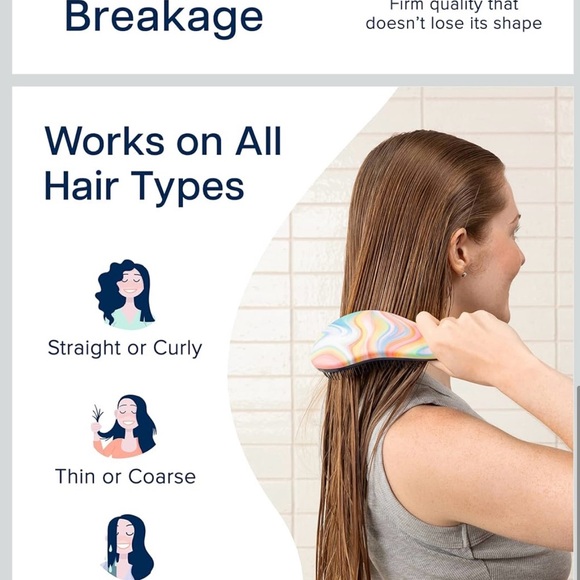 NEW Crave Naturals Glide Thru Detangling Hair Brush - Picture 5 of 5